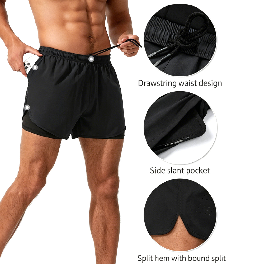 High-Waist 2-in-1 Running Shor - Compression Shorts Athletes review and price